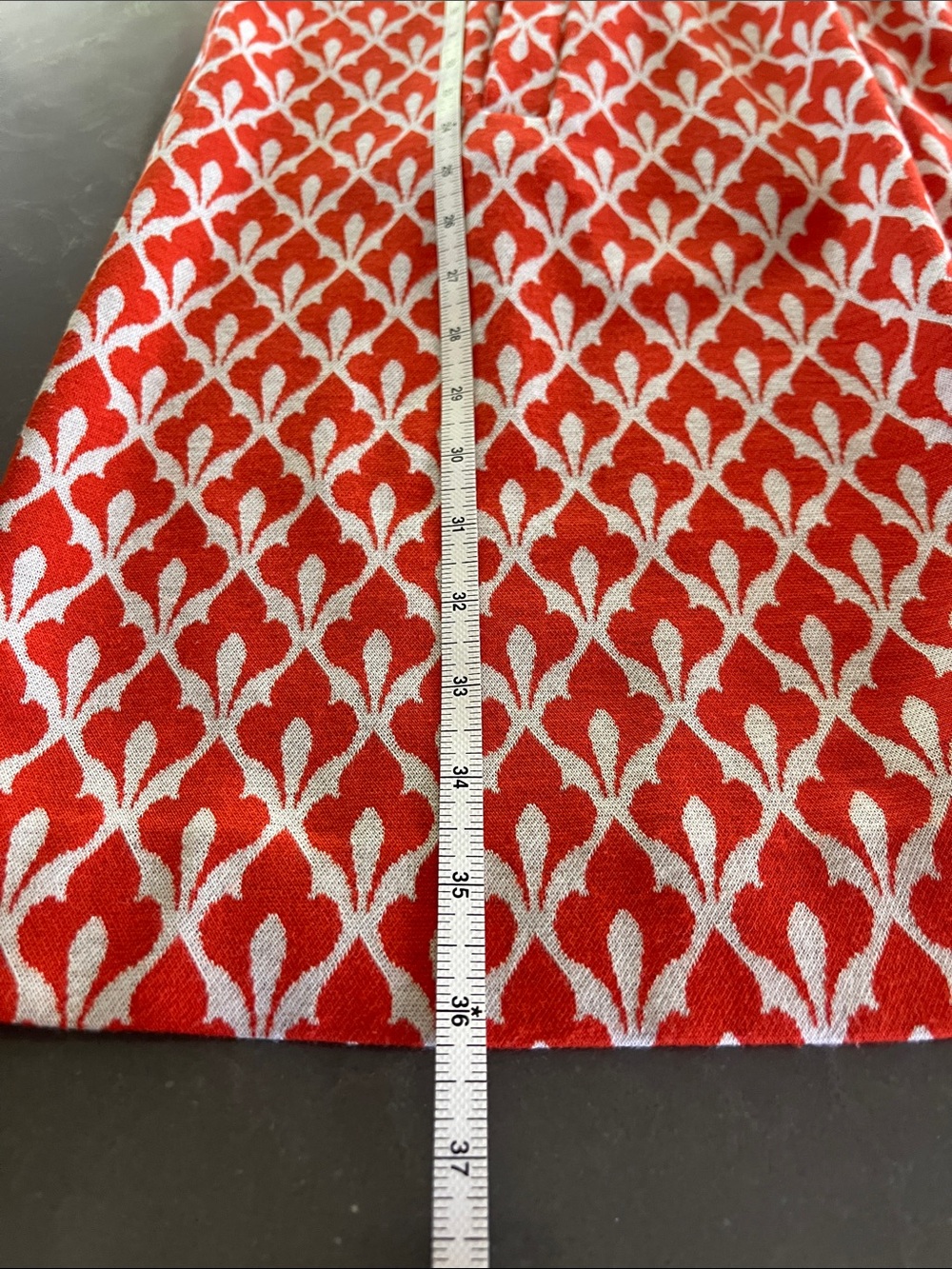 Tyler Boe Kristen Knit Shift Dress with Orange and White Mod Pattern- size M - Picture 4 of 8